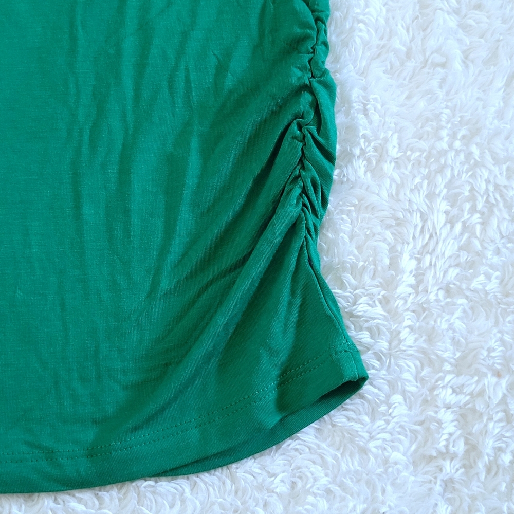 bebe Green💚 Top With Triple3️⃣ Silver🤍 Rings Detail - NWT - Picture 12 of 16